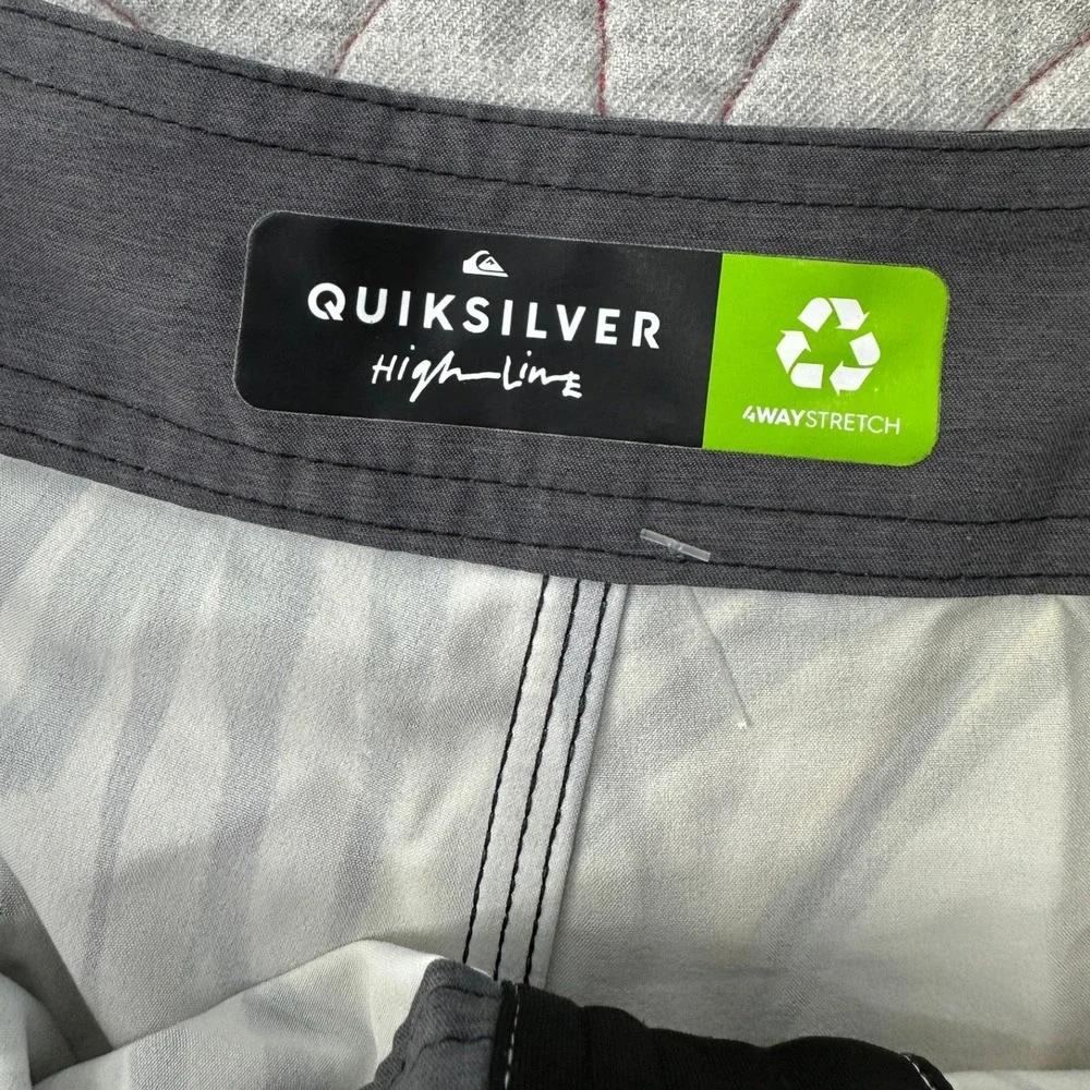 Quiksilver Board Shorts White Green‎ Tropical Highline Sub Tropic / Mens 32